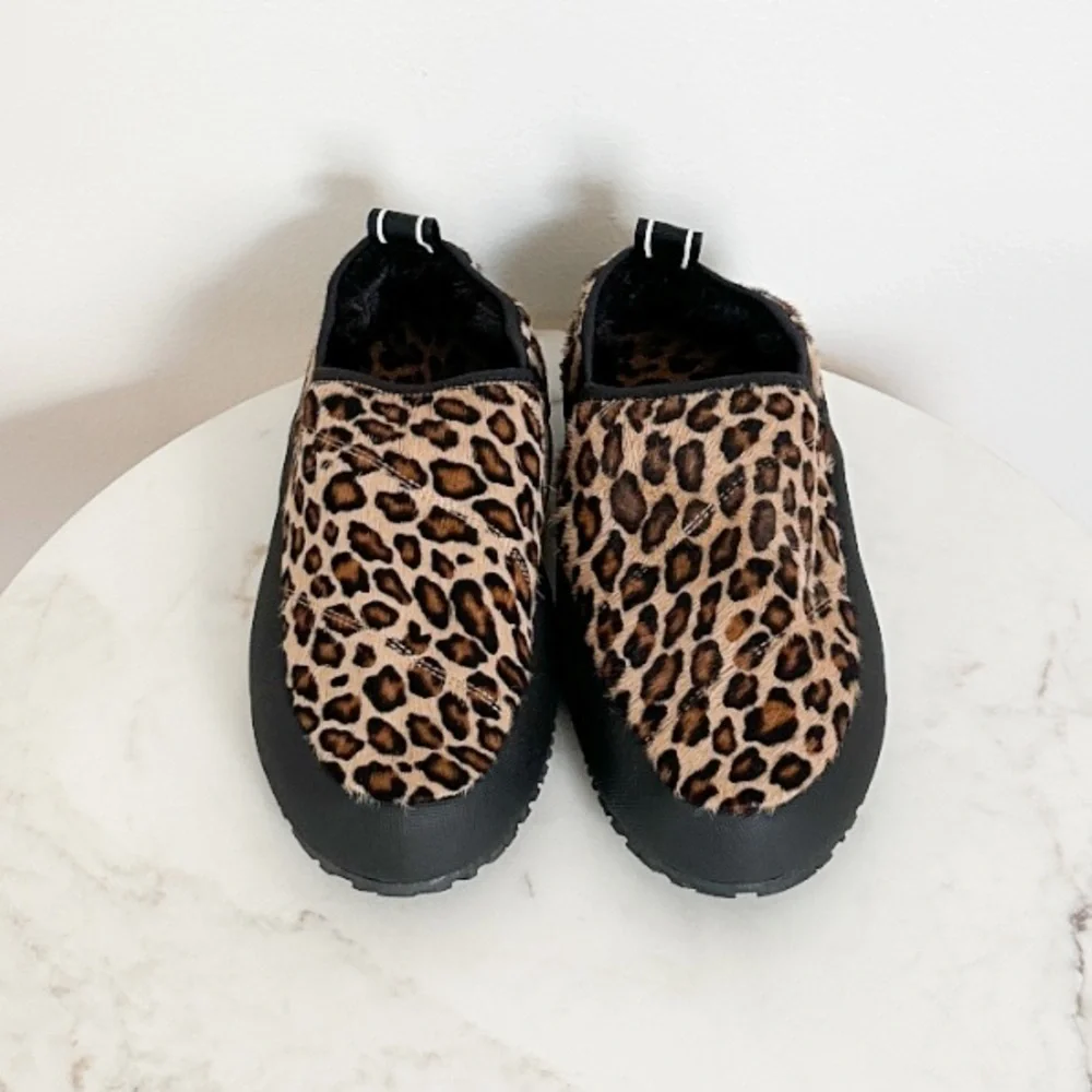 NEW P448 Anthropologie Laby Platform Slip on Leopard Print Size 39 EU 8.5-9 US